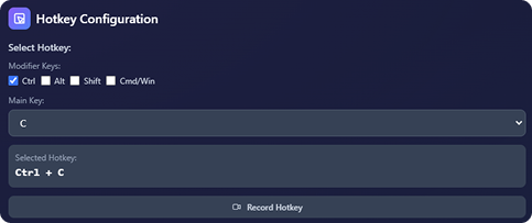 Hotkey Configuration